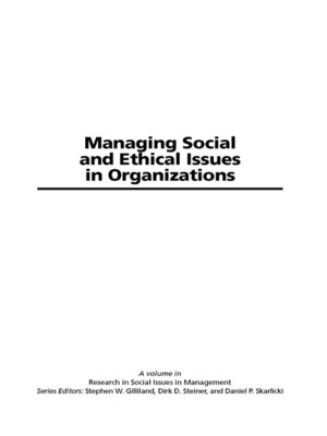 cover image of Managing Social and Ethical Issues in Organizations